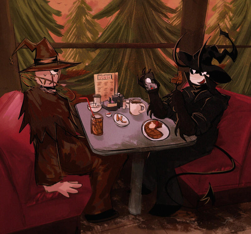 Shaded bust + specific background